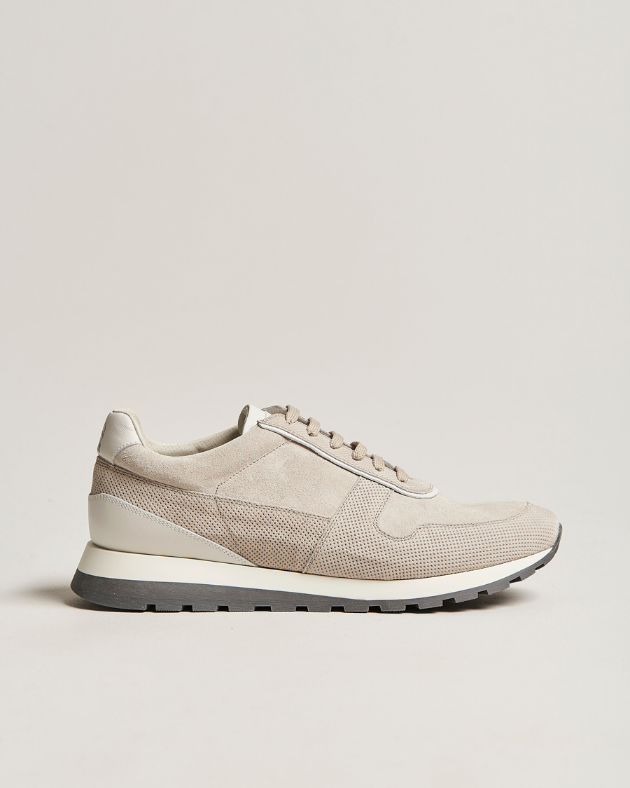 Hombres | Brunello Cucinelli Perforated Running Sneakers Sand | Brunello Cucinelli | Perforated Running Sneakers Sand
