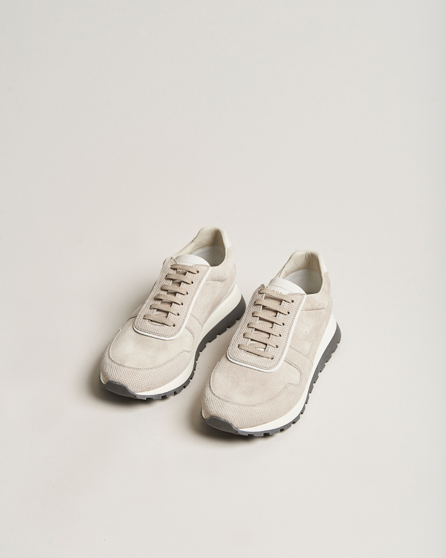 Hombres | Brunello Cucinelli Perforated Running Sneakers Sand | Brunello Cucinelli | Perforated Running Sneakers Sand