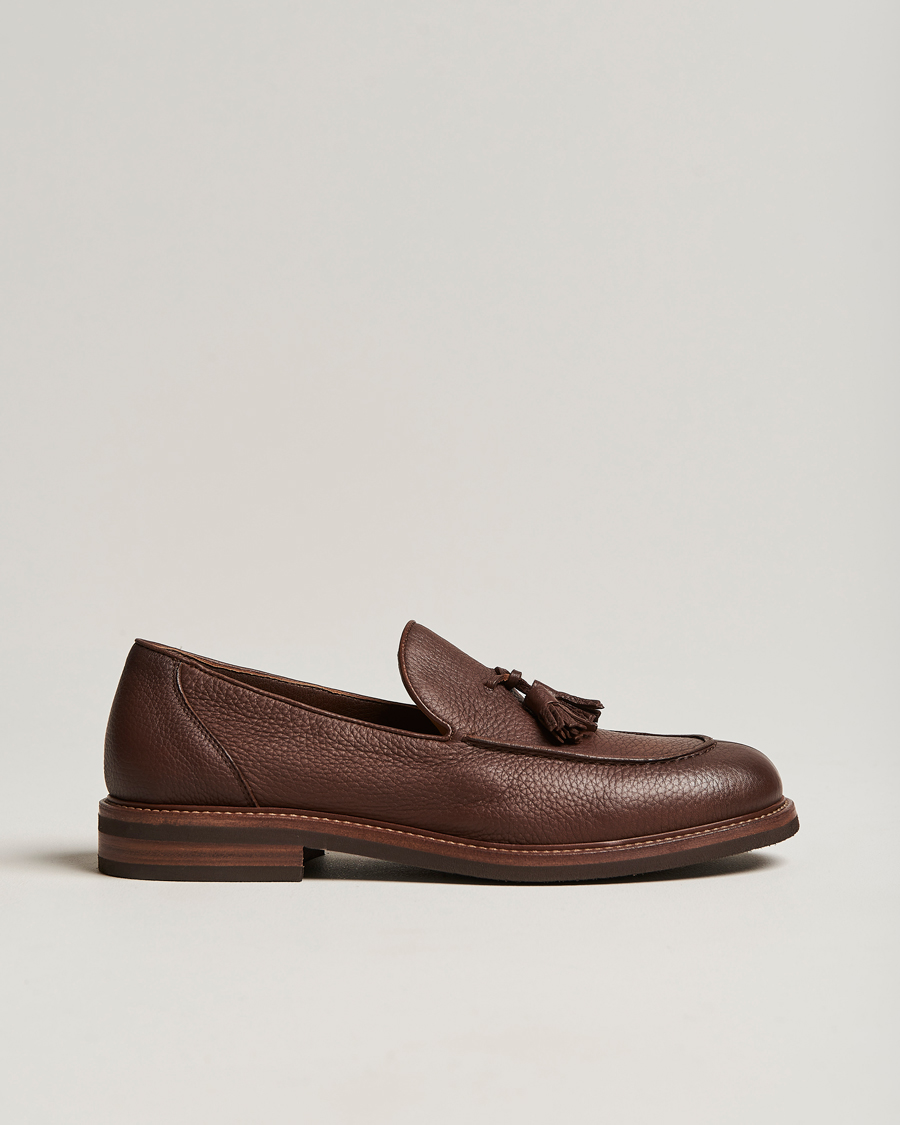 Hombres | Brunello Cucinelli Deerskin Tassel Loafer Tobacco | Brunello Cucinelli | Deerskin Tassel Loafer Tobacco