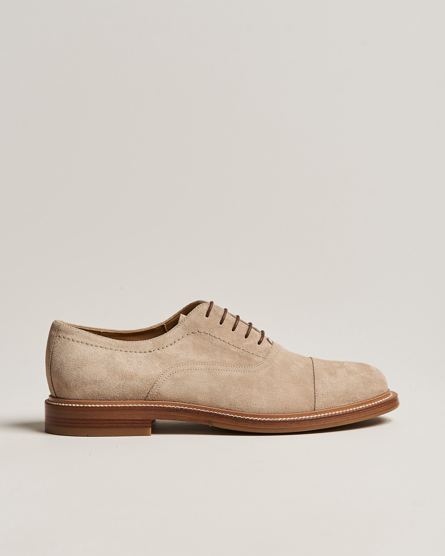 Hombres | Brunello Cucinelli Cap Toe Oxford Desert Suede | Brunello Cucinelli | Cap Toe Oxford Desert Suede