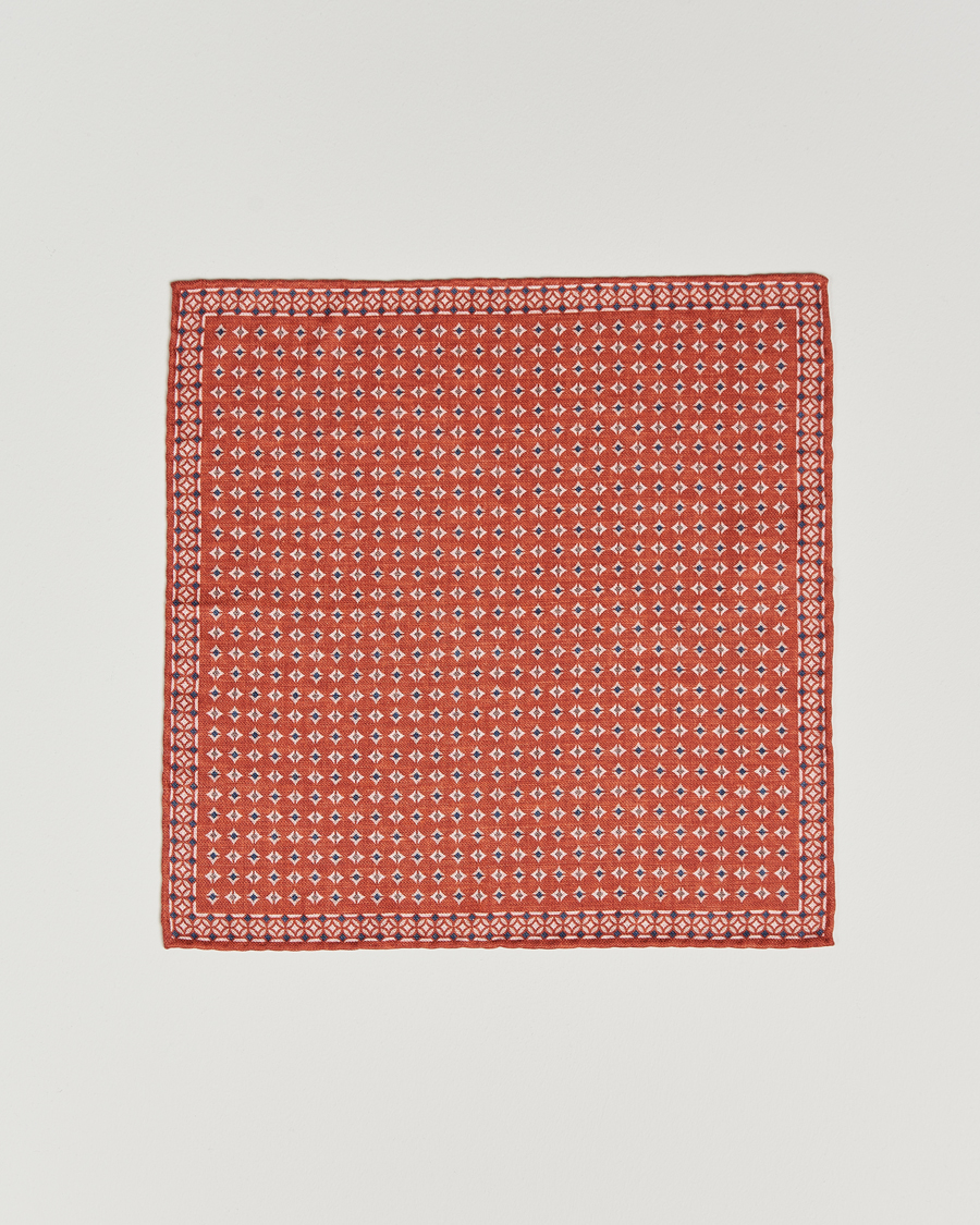 Hombres | Brunello Cucinelli Silk Pocket Square Orange | Brunello Cucinelli | Silk Pocket Square Orange