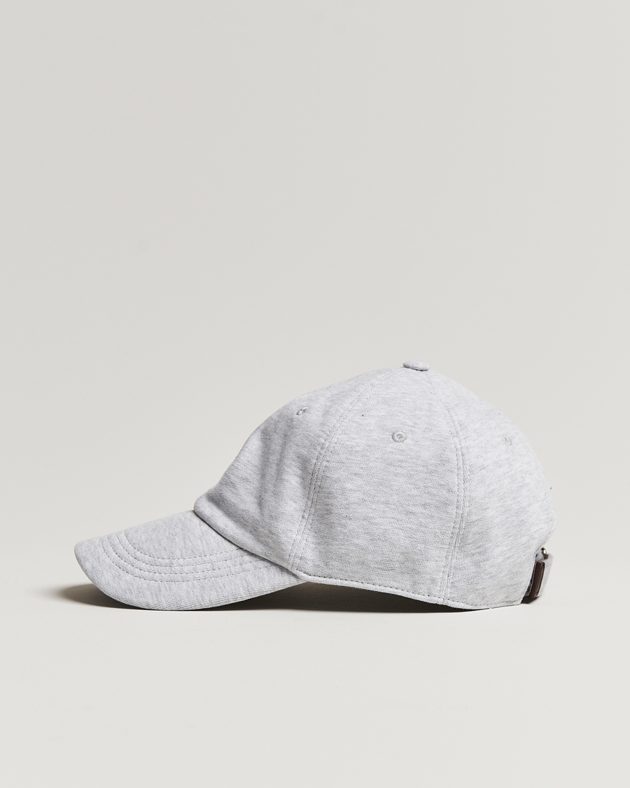 Hombres | Brunello Cucinelli Peach Baseball Cap Light Grey | Brunello Cucinelli | Peach Baseball Cap Light Grey