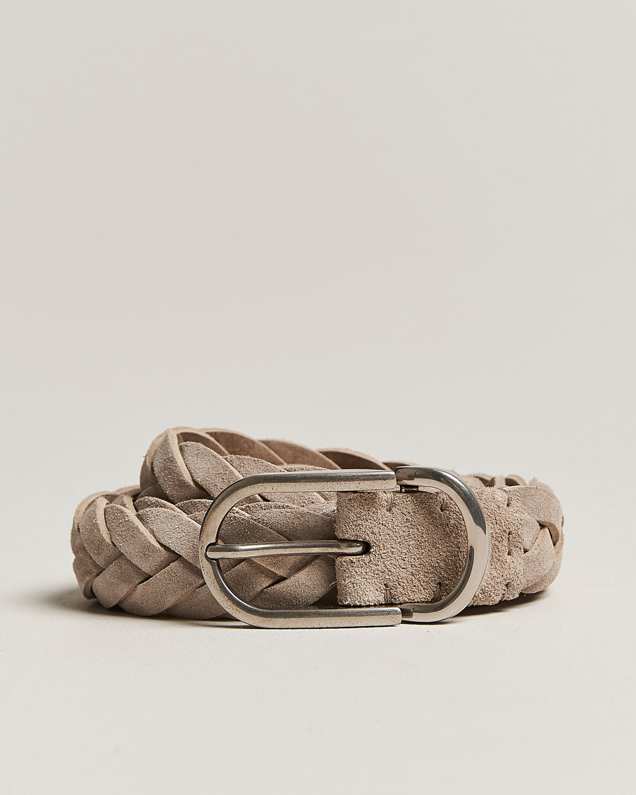 Hombres | Brunello Cucinelli Braided Suede Belt Desert Suede | Brunello Cucinelli | Braided Suede Belt Desert Suede
