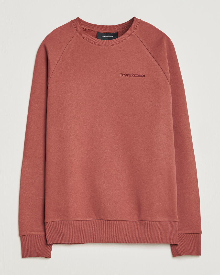 Hombres | Jerséis y prendas de punto | Peak Performance | Original Small Logo Crew Neck Sweatshirt Classic Clay