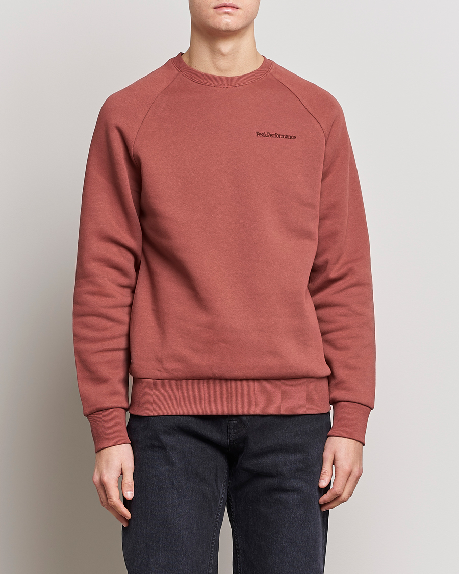 Hombres | Jerséis y prendas de punto | Peak Performance | Original Small Logo Crew Neck Sweatshirt Classic Clay