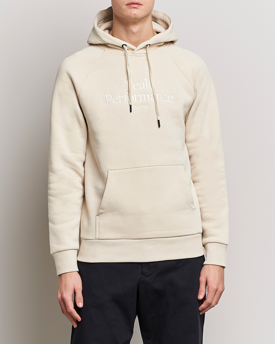 Hombres | Jerséis y prendas de punto | Peak Performance | Original Logo Hoodie Sand Fog