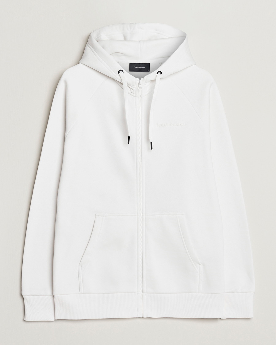 Hombres | Jerséis y prendas de punto | Peak Performance | Original Small Logo Full Zip Off White