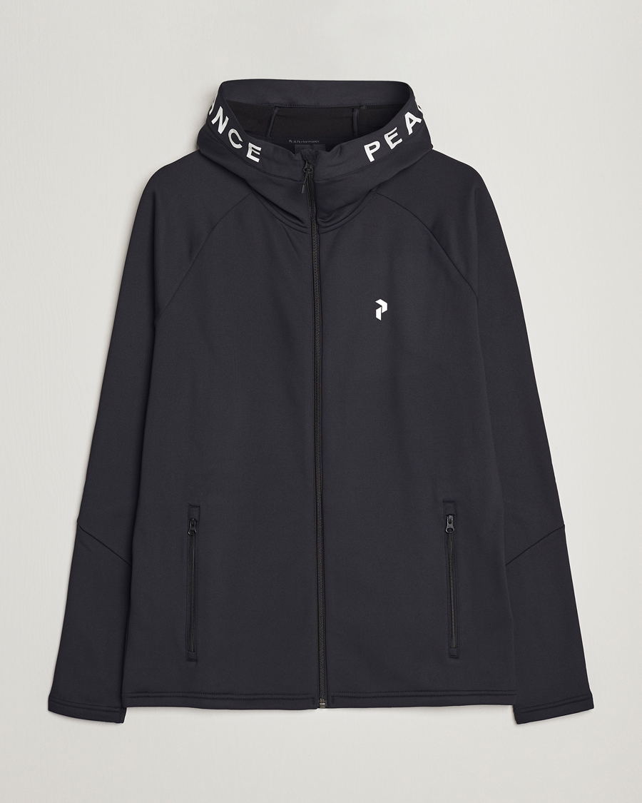 Hombres | Jerséis y prendas de punto | Peak Performance | Rider Zip Hood Fleece Black