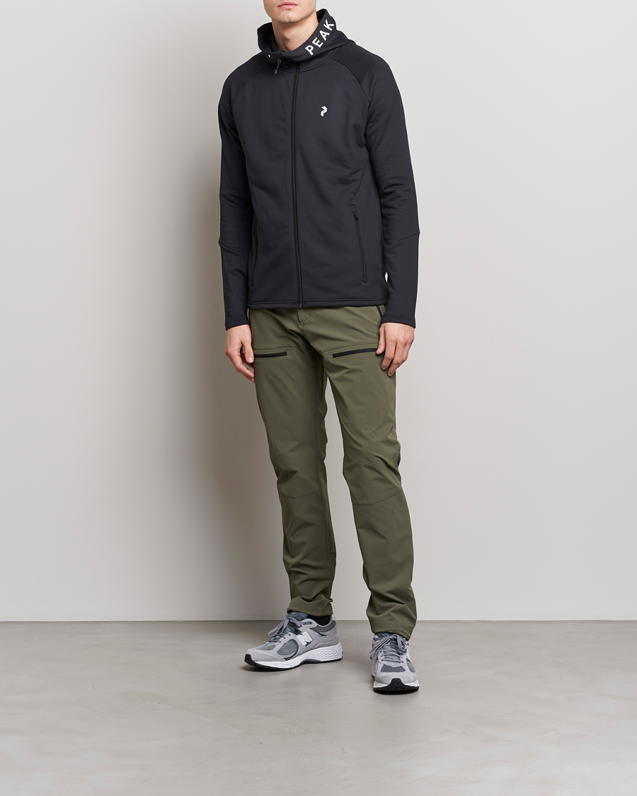 Hombres | Jerséis y prendas de punto | Peak Performance | Rider Zip Hood Fleece Black
