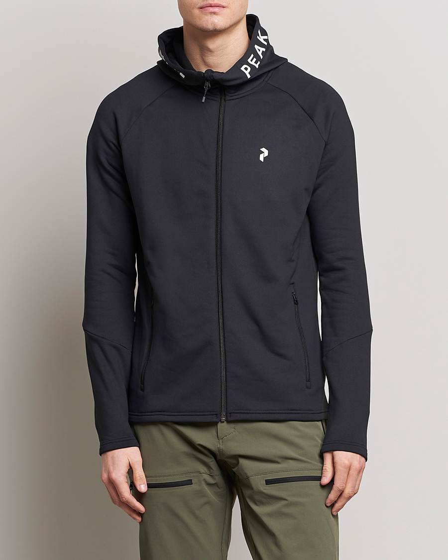 Hombres | Jerséis y prendas de punto | Peak Performance | Rider Zip Hood Fleece Black
