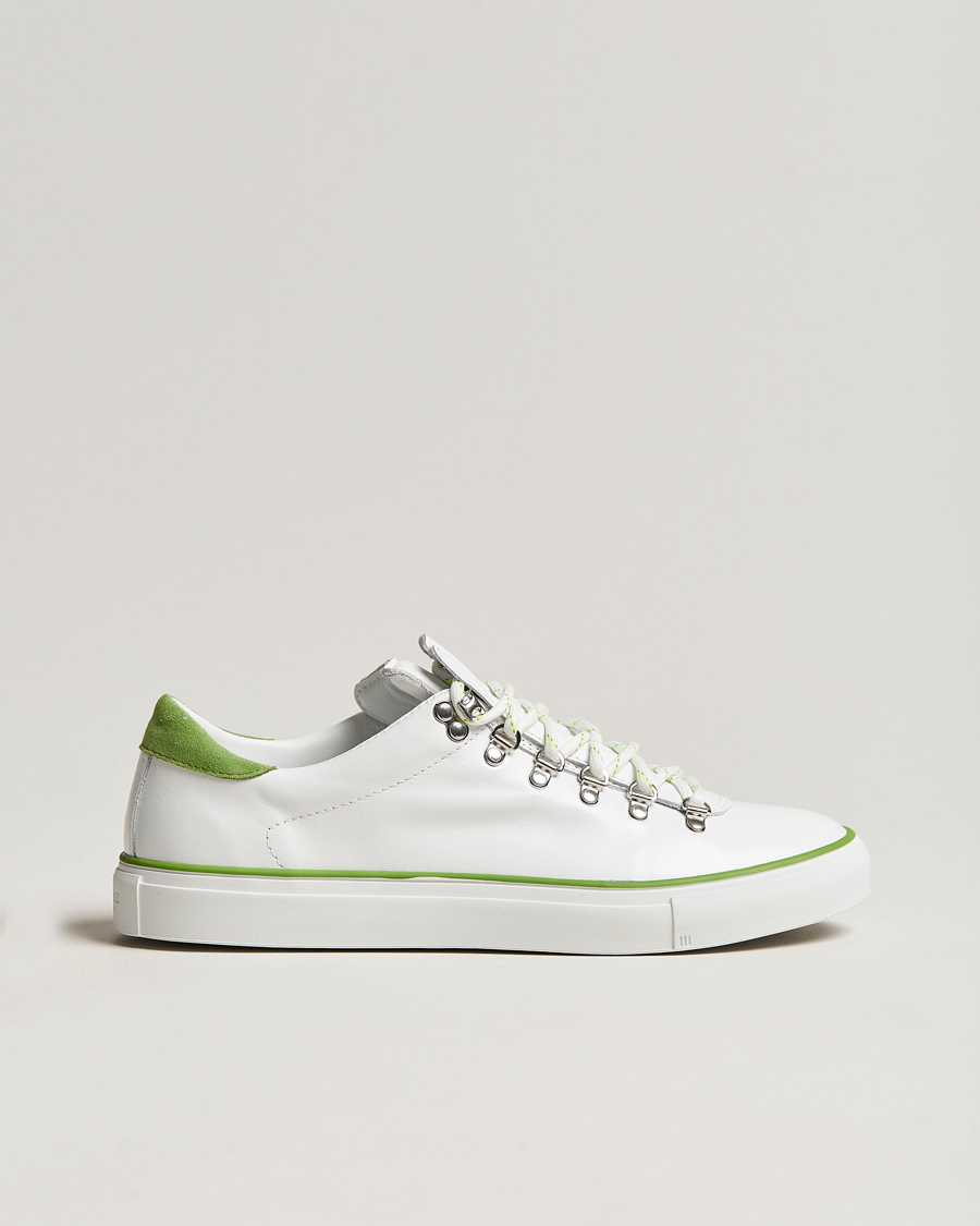 Hombres | Diemme Marostica Low Sneaker White Nappa Lime | Diemme | Marostica Low Sneaker White Nappa Lime