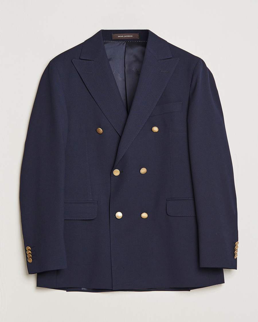 Hombres | Blazers | Oscar Jacobson | Farris Double Breasted Club Blazer Navy