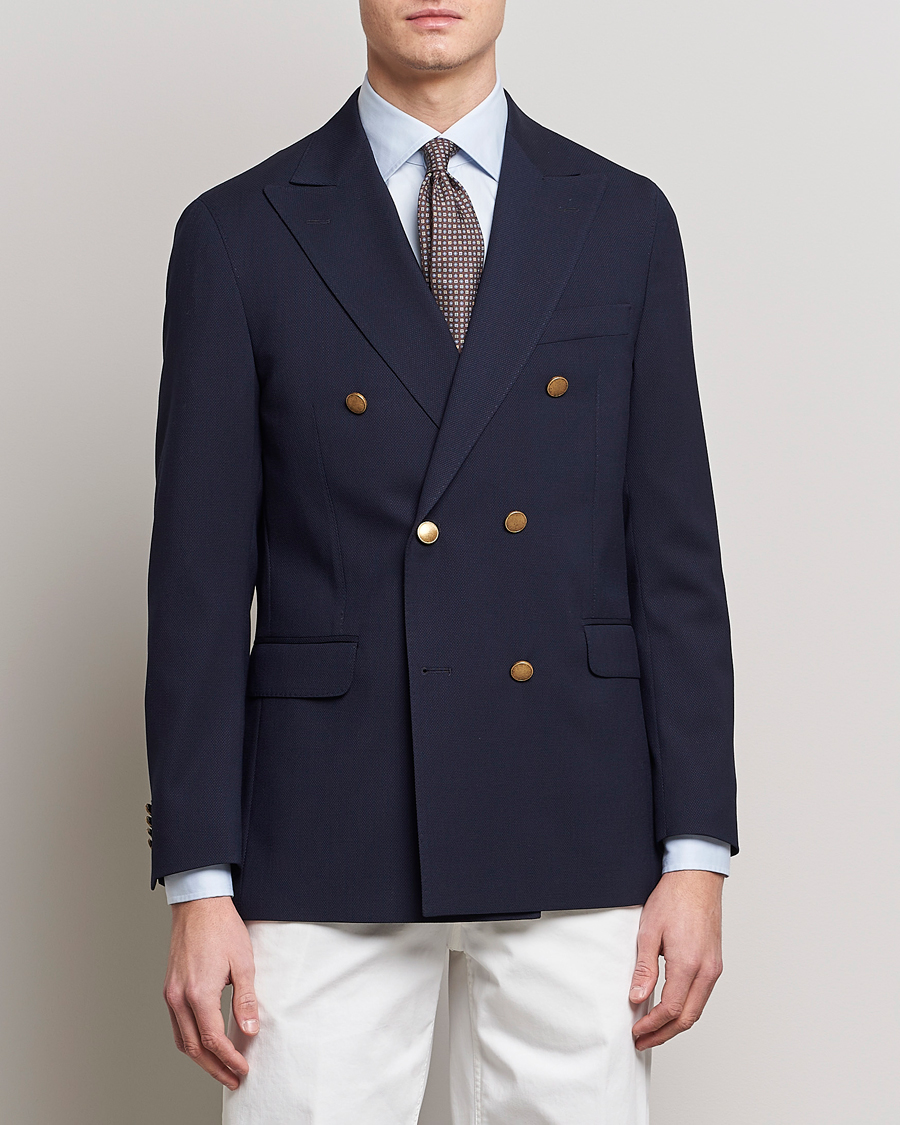 Hombres | Blazers | Oscar Jacobson | Farris Double Breasted Club Blazer Navy