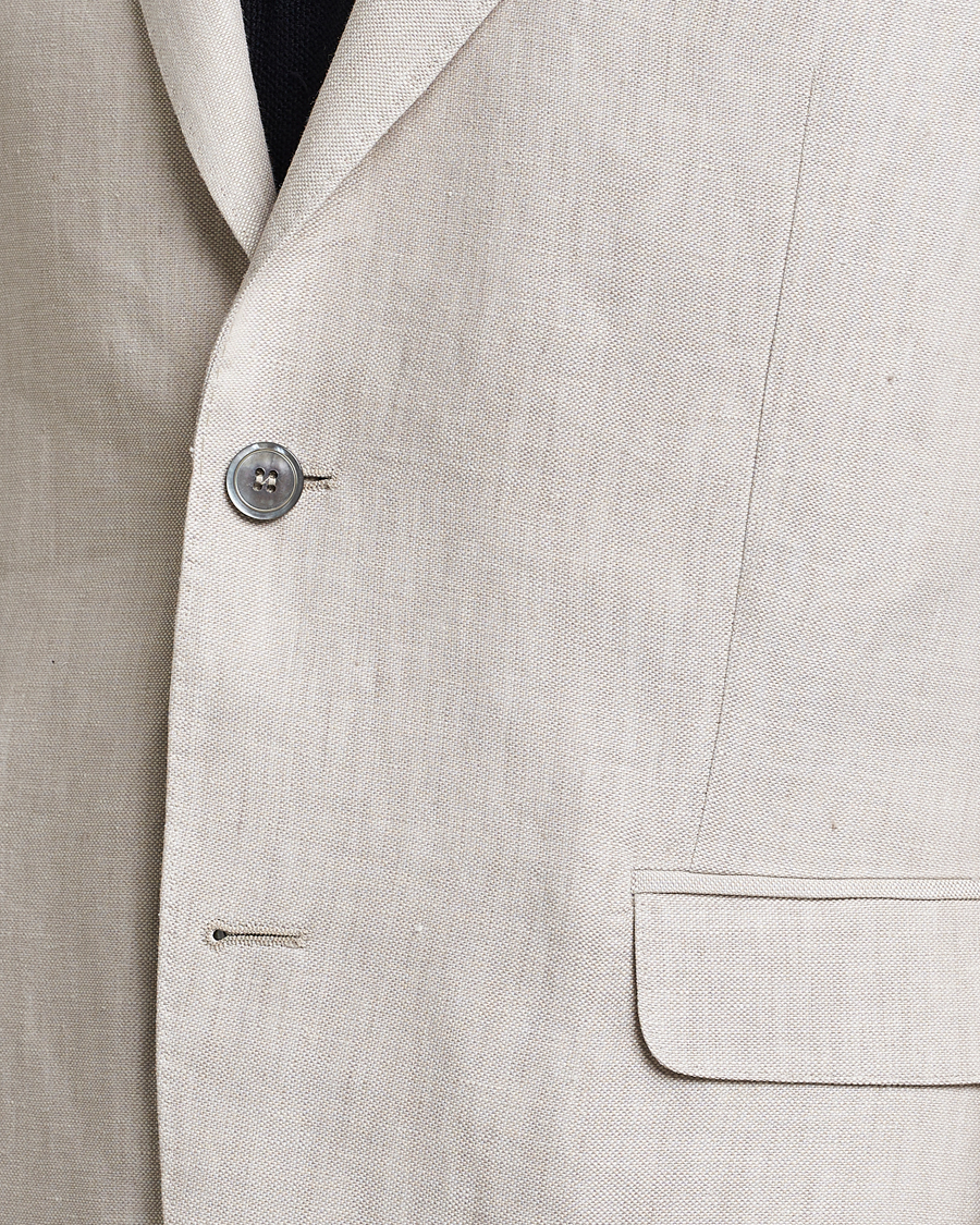 Hombres | Blazers | Oscar Jacobson | Ferry Soft Linen Blazer Off White