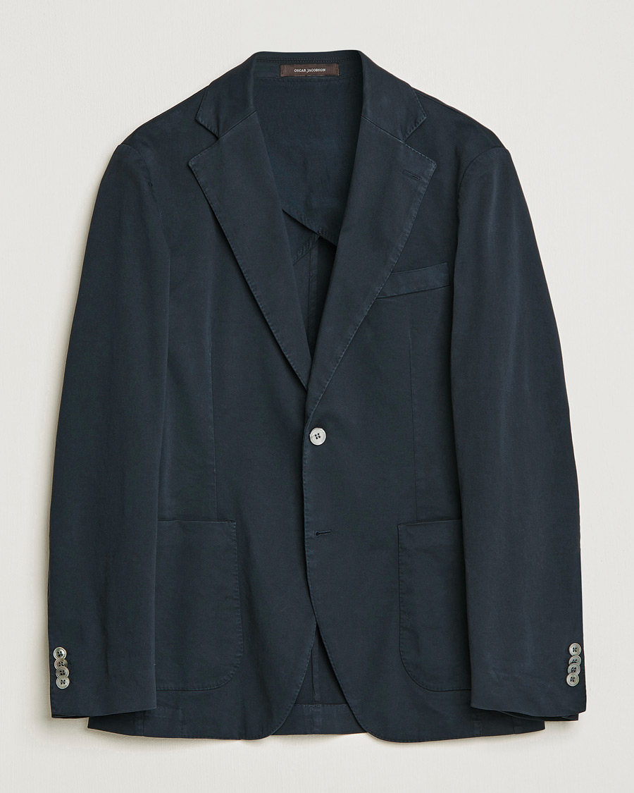 Hombres | Blazers | Oscar Jacobson | Egel Cotton Blazer Navy