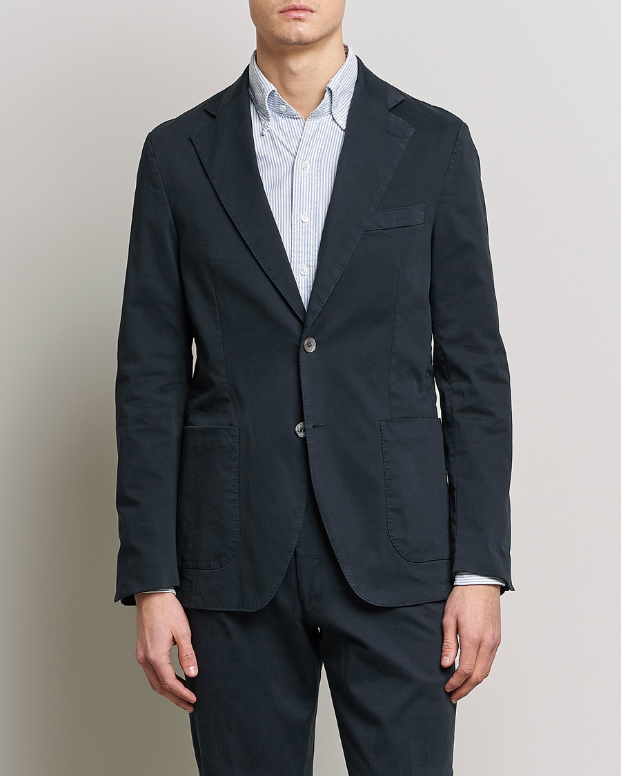 Hombres | Blazers | Oscar Jacobson | Egel Cotton Blazer Navy