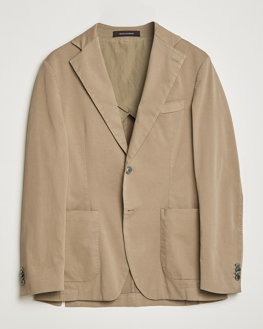 Hombres | Blazers | Oscar Jacobson | Egel Cotton Blazer Beige