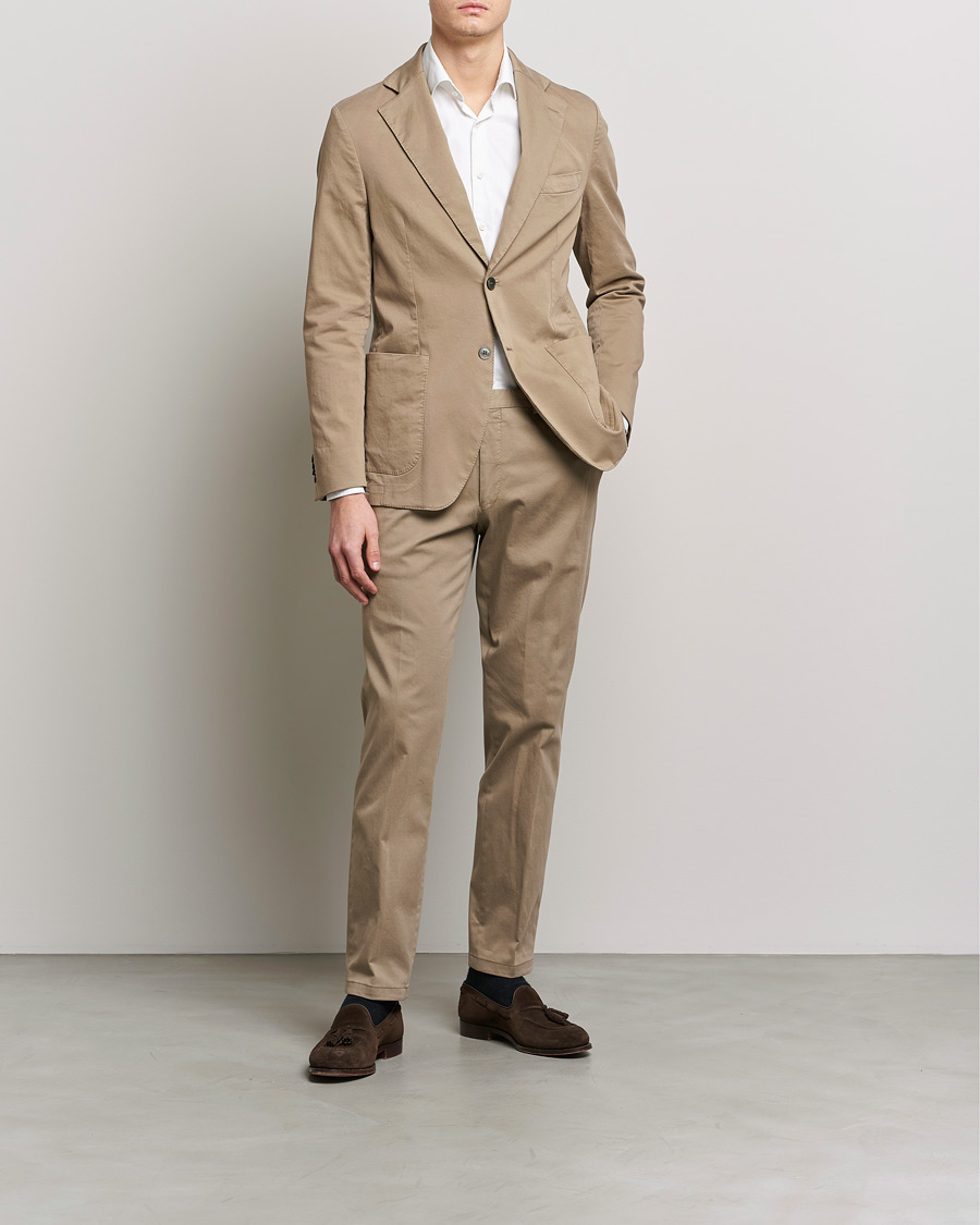 Hombres | Blazers | Oscar Jacobson | Egel Cotton Blazer Beige