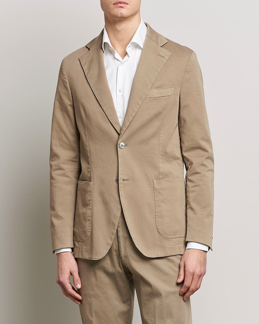 Hombres | Blazers | Oscar Jacobson | Egel Cotton Blazer Beige