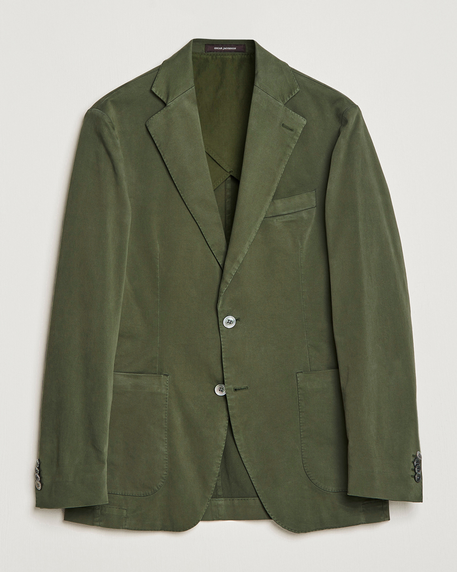 Hombres | Blazers | Oscar Jacobson | Egel Cotton Blazer Green