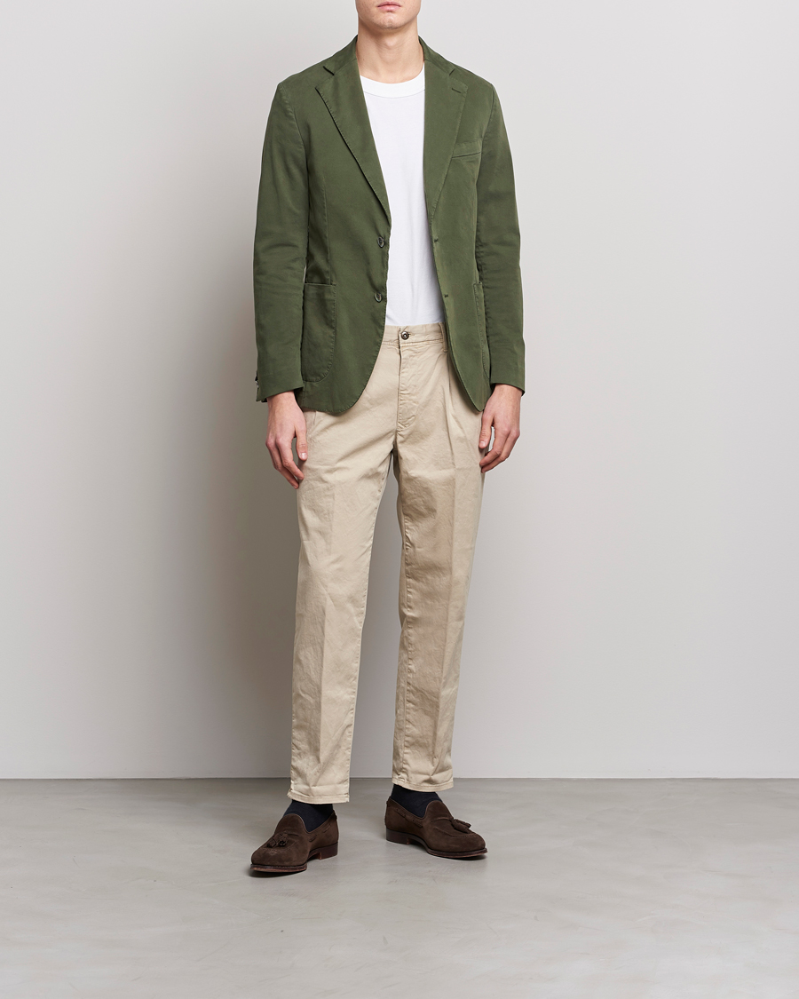Hombres | Blazers | Oscar Jacobson | Egel Cotton Blazer Green