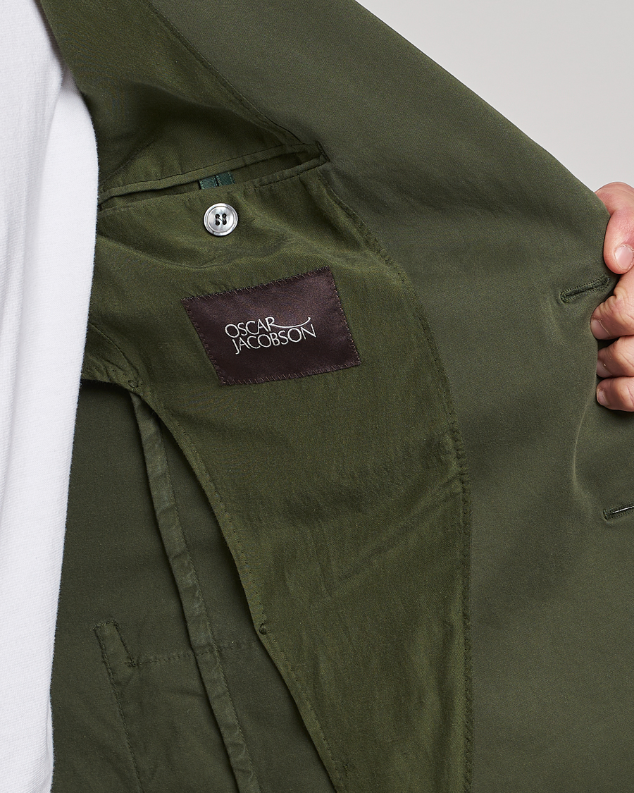 Hombres | Blazers | Oscar Jacobson | Egel Cotton Blazer Green