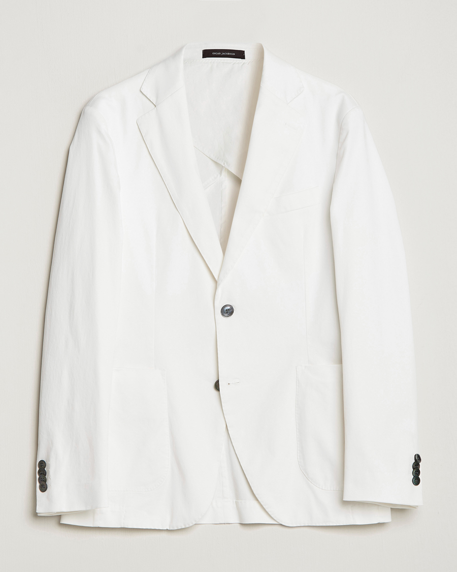 Hombres | Blazers | Oscar Jacobson | Egel Cotton Blazer White