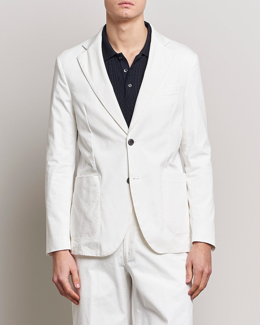 Hombres | Blazers | Oscar Jacobson | Egel Cotton Blazer White