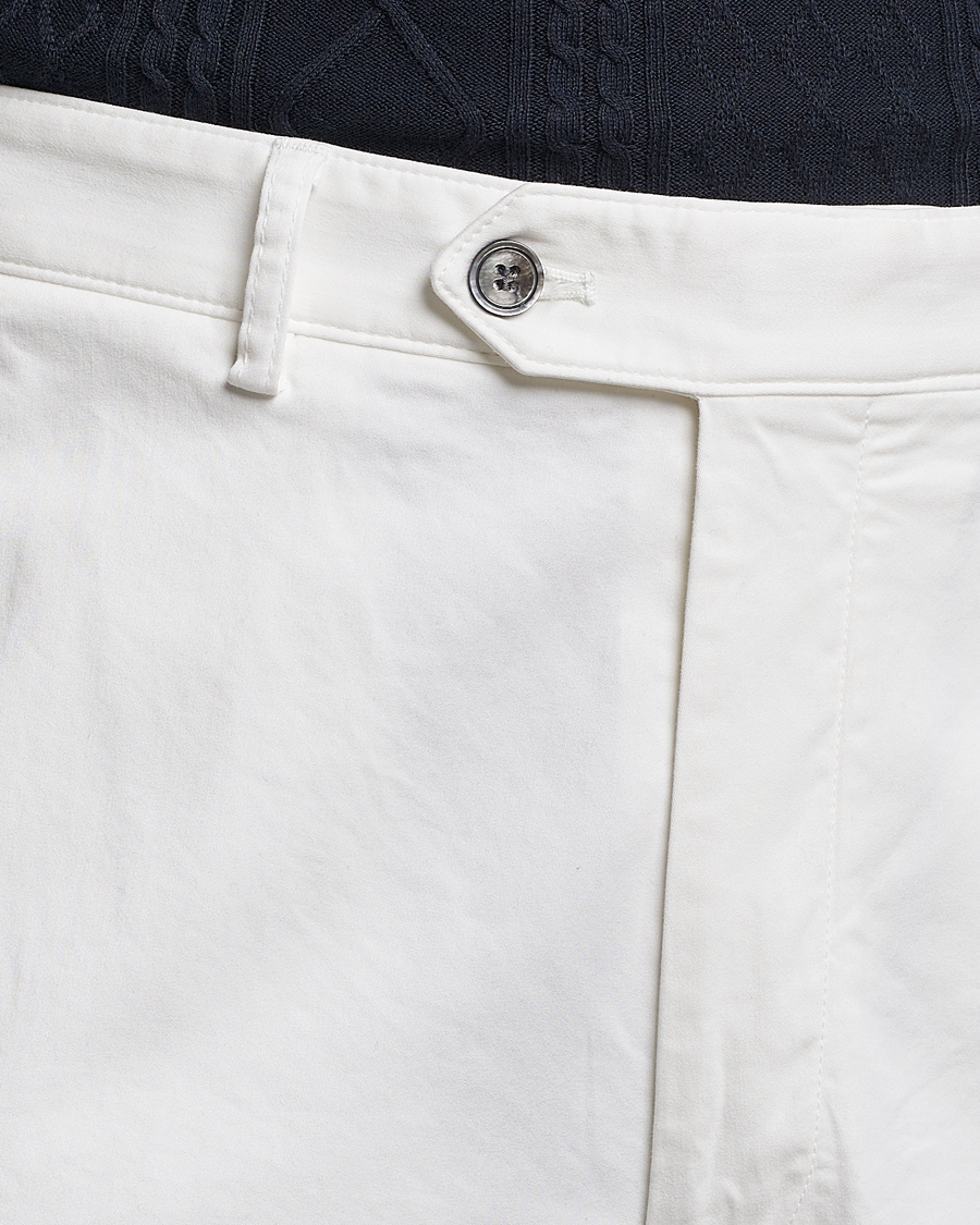 Hombres | Pantalones | Oscar Jacobson | Tanker Pleat Cotton Trousers Off White