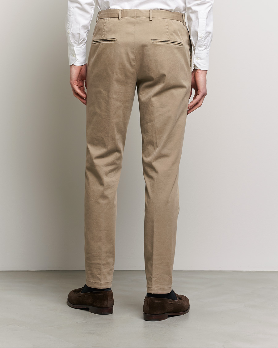Hombres | Pantalones | Oscar Jacobson | Denz Casual Cotton Trousers Beige