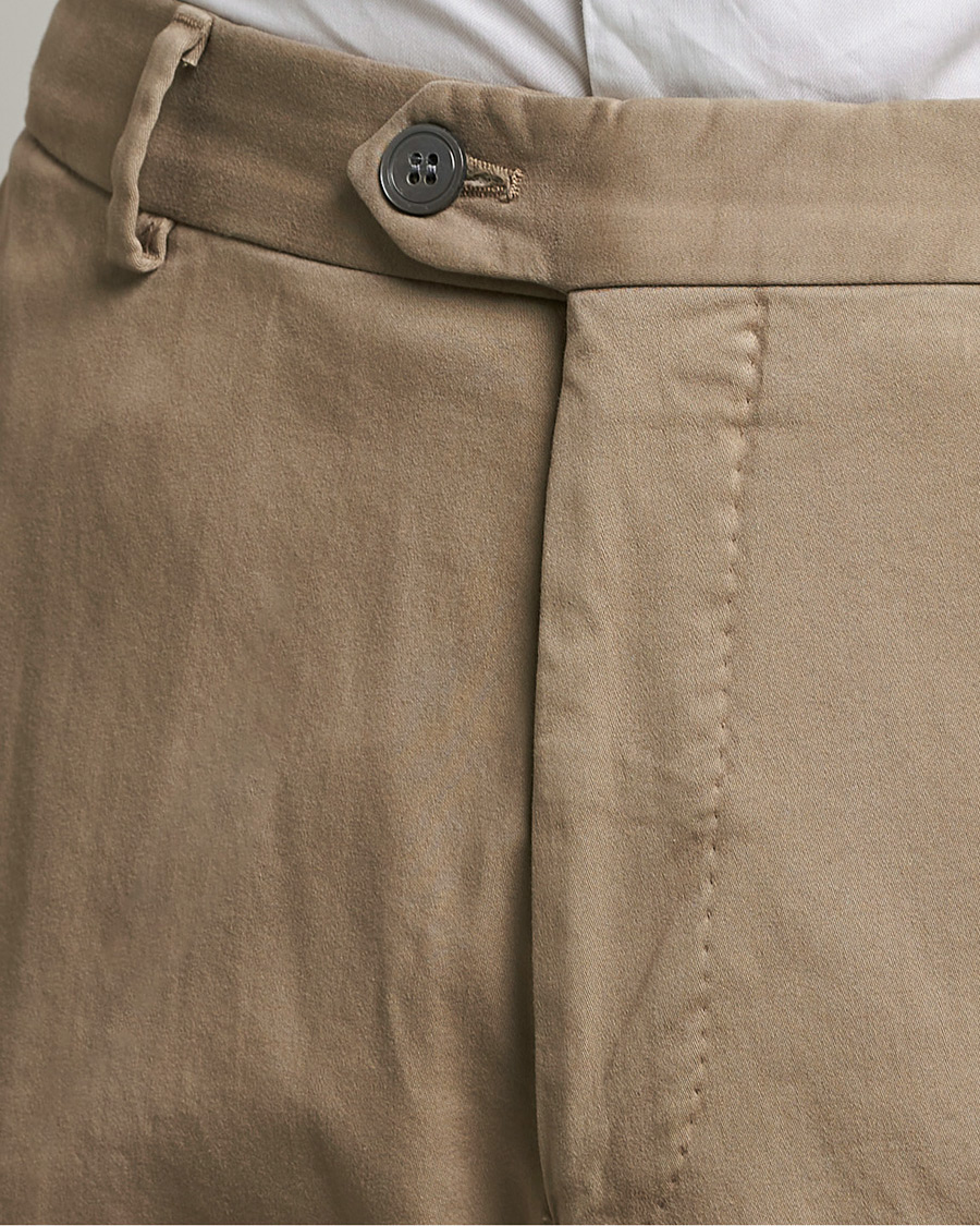 Hombres | Pantalones | Oscar Jacobson | Denz Casual Cotton Trousers Beige