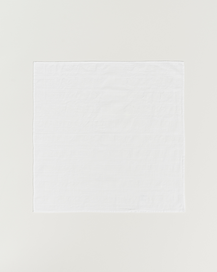 Hombres | Oscar Jacobson Cotton Structure Bandana White | Oscar Jacobson | Cotton Structure Bandana White