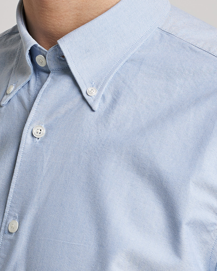 Hombres | Camisas | Oscar Jacobson | Regular Fit Button Down Oxford Shirt Light Blue
