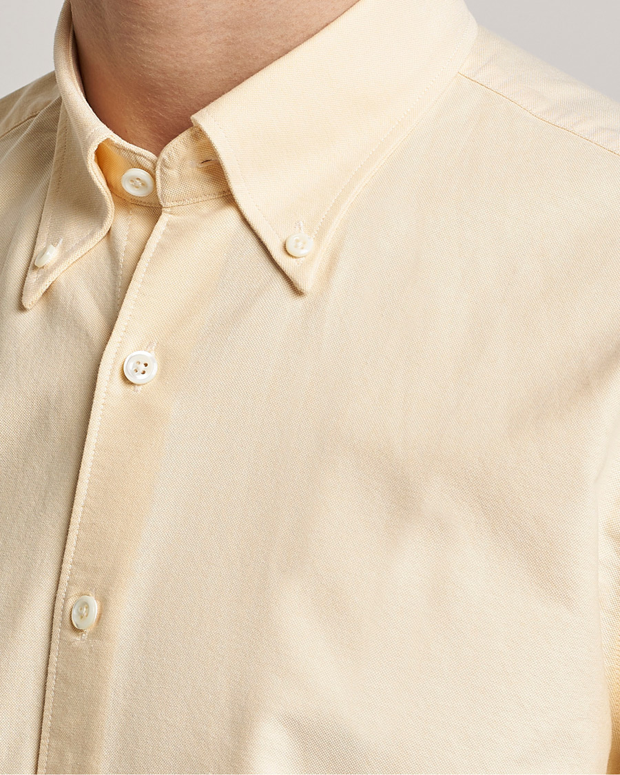 Hombres | Camisas | Oscar Jacobson | Regular Fit Button Down Oxford Shirt Yellow