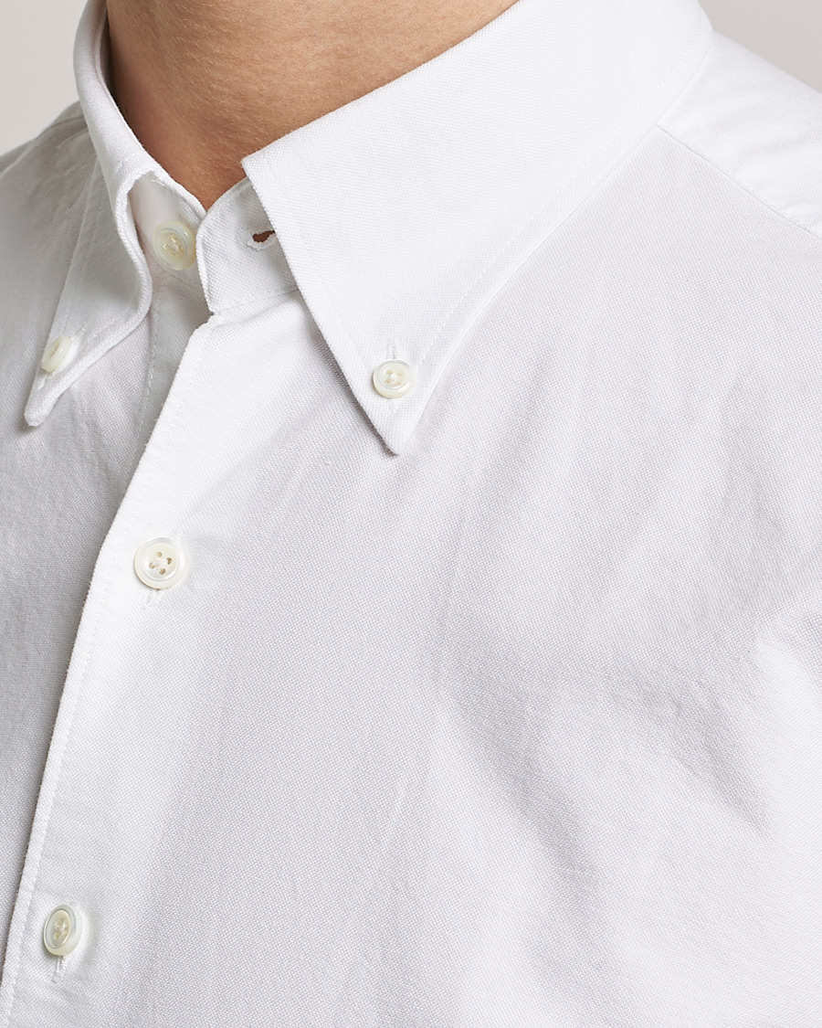 Hombres | Camisas | Oscar Jacobson | Regular Fit Button Down Oxford Shirt White
