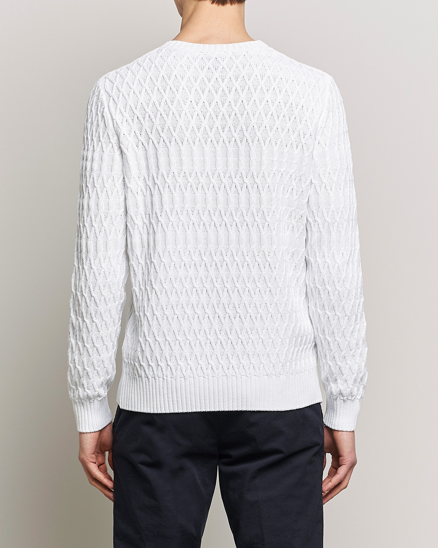 Hombres | Jerséis y prendas de punto | Oscar Jacobson | Cotton Fisherman Sweatshirt White