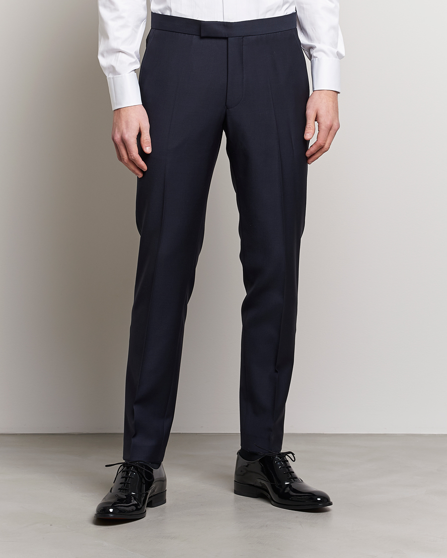 Hombres | Pantalones | Oscar Jacobson | Denz Tuxedo Trousers Navy