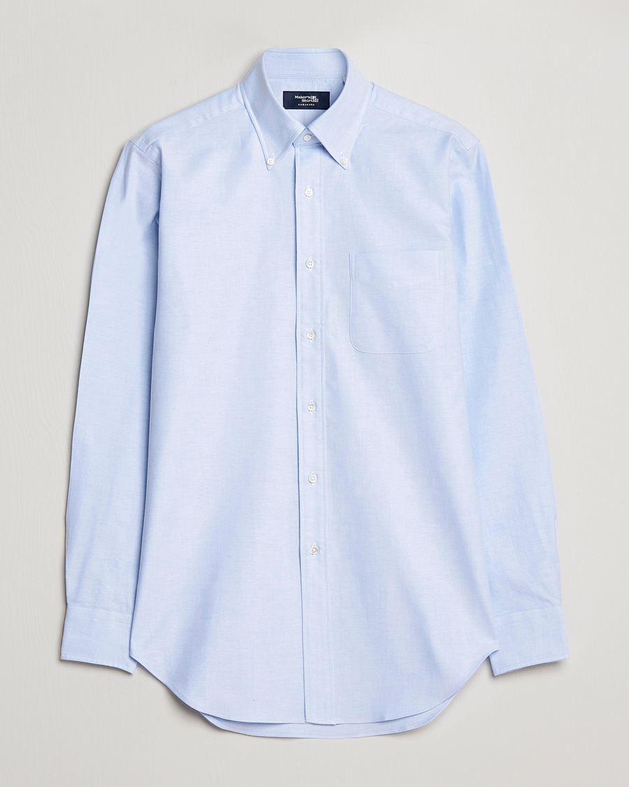 Hombres | Camisas | Kamakura Shirts | Slim Fit Oxford BD Shirt Light Blue