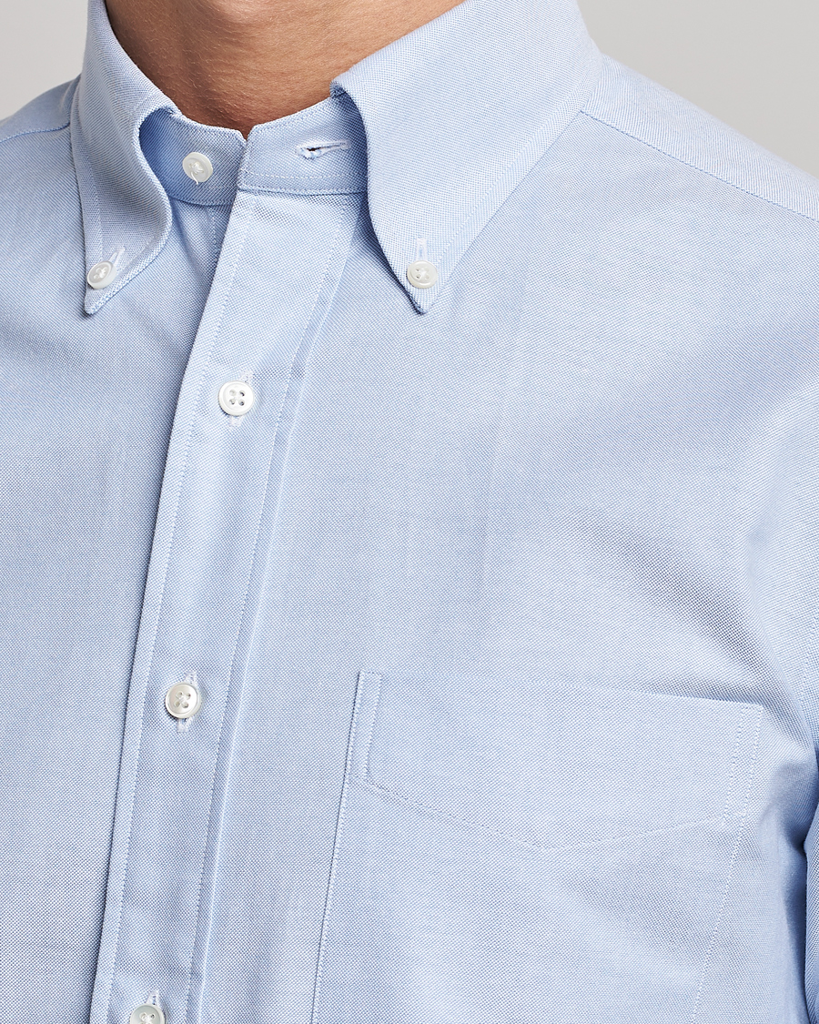 Hombres | Camisas | Kamakura Shirts | Slim Fit Oxford BD Shirt Light Blue