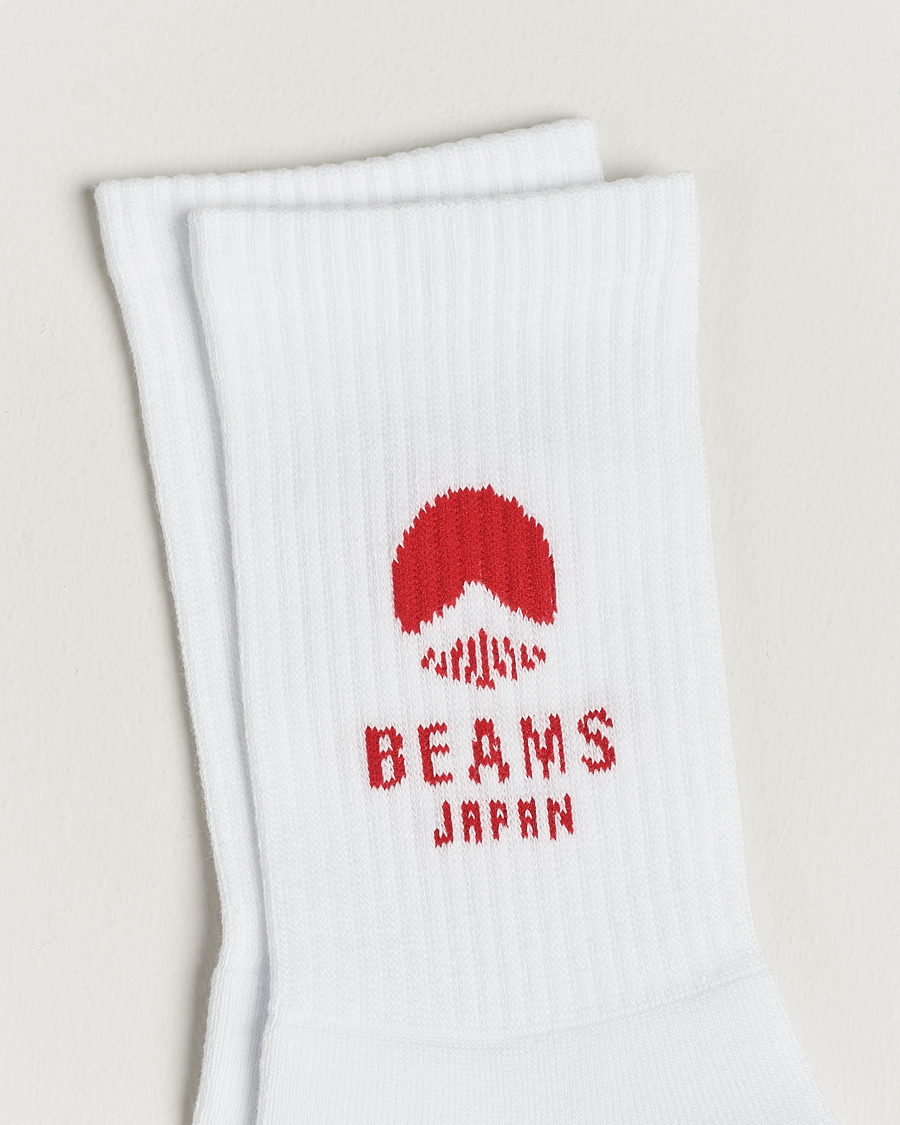 Hombres | Beams Japan | Beams Japan | Logo Socks White/Red