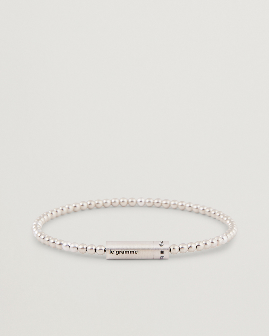 Hombres | LE GRAMME Beads Bracelet Brushed Sterling Silver 11g | LE GRAMME | Beads Bracelet Brushed Sterling Silver 11g