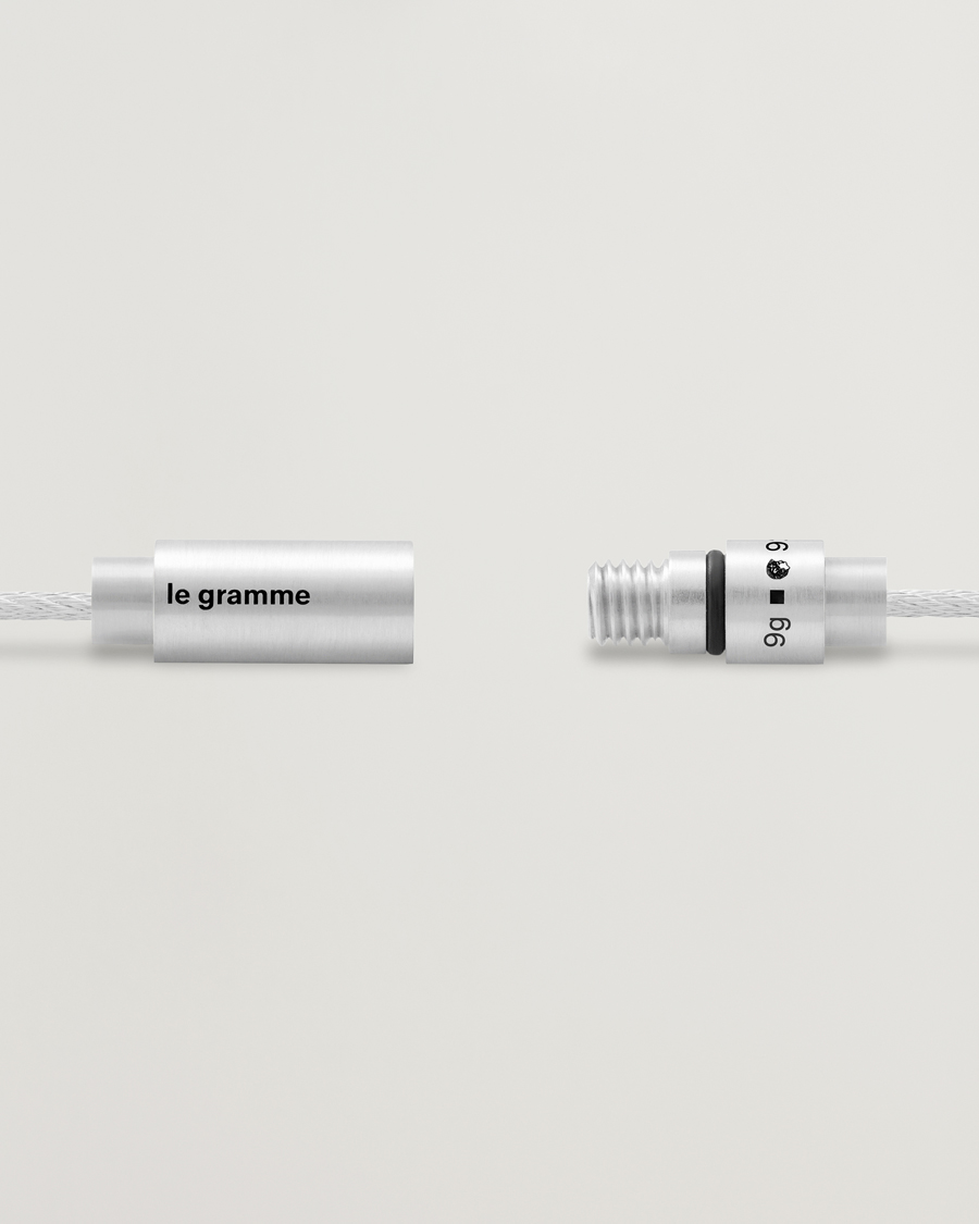 Hombres | LE GRAMME Triptych Cable Bracelet Brushed Sterling Silver 9g | LE GRAMME | Triptych Cable Bracelet Brushed Sterling Silver 9g