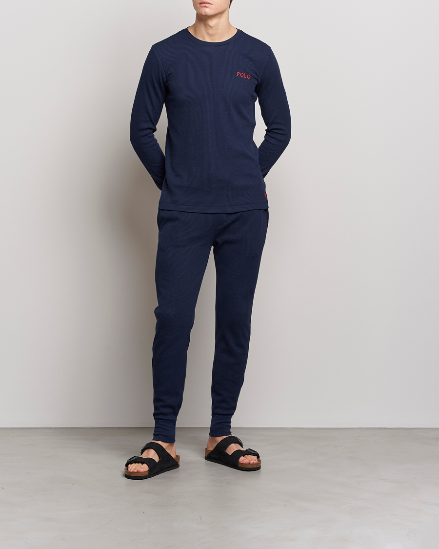 Hombres | Camisetas | Polo Ralph Lauren | Waffle Long Sleeve Crew Neck Cruise Navy