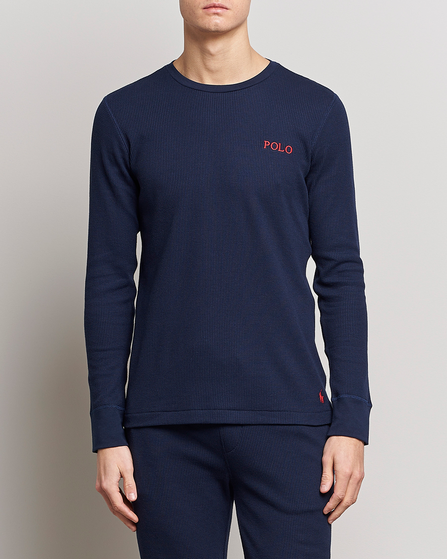 Hombres | Camisetas | Polo Ralph Lauren | Waffle Long Sleeve Crew Neck Cruise Navy