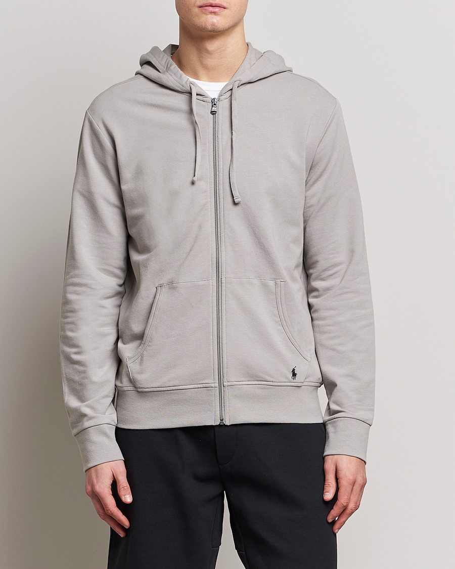 Hombres | Jerséis y prendas de punto | Polo Ralph Lauren | Cotton Jersey Long Sleeve Hoodie Grey Frog