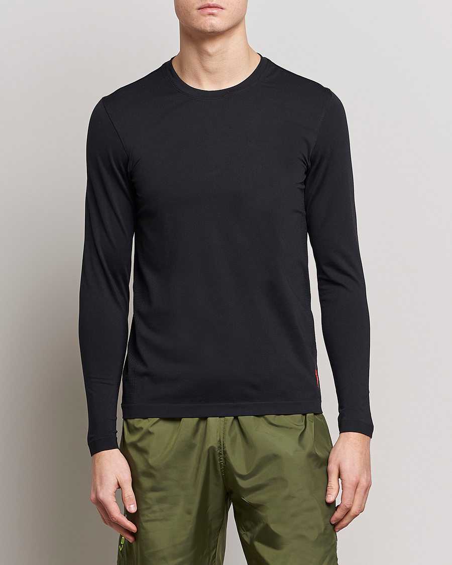 Hombres | Camisetas | Polo Ralph Lauren | Performance Seamless Long Sleeve Tee Polo Black