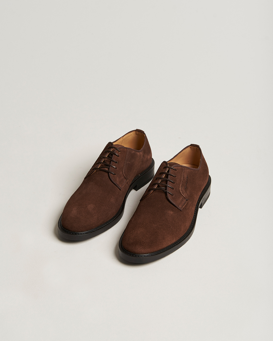 Hombres | GANT St Akron Suede Derby Dark Brown | GANT | St Akron Suede Derby Dark Brown