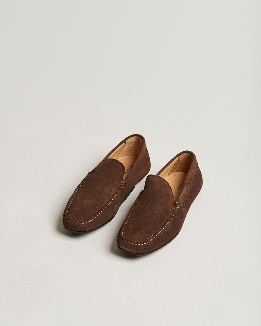 Hombres | GANT Mc Bay Suede Car Shoe Dark Brown | Gant | Mc Bay Suede Car Shoe Dark Brown