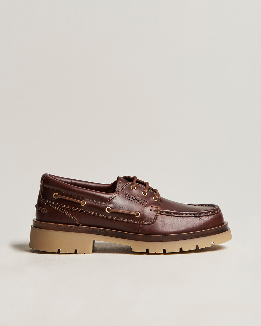 Hombres | GANT Zeamee Leather Boat Shoe Cognac | GANT | Zeamee Leather Boat Shoe Cognac