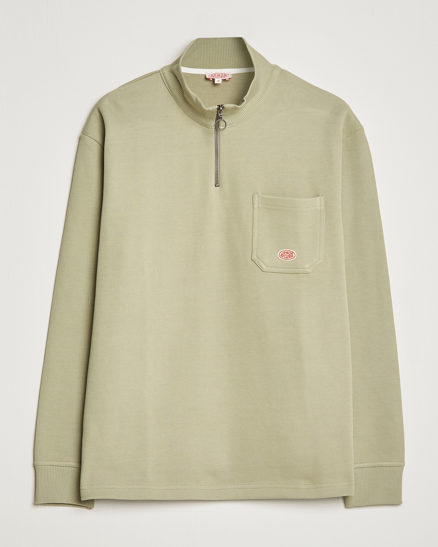 Hombres | Jerséis y prendas de punto | Armor-lux | Camionneur Cotton Half Zip Sweater Argile